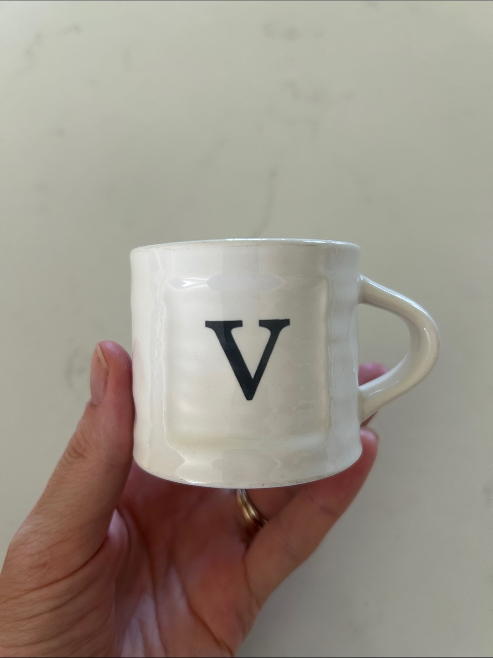 Monogram V Ceramic espresso mug